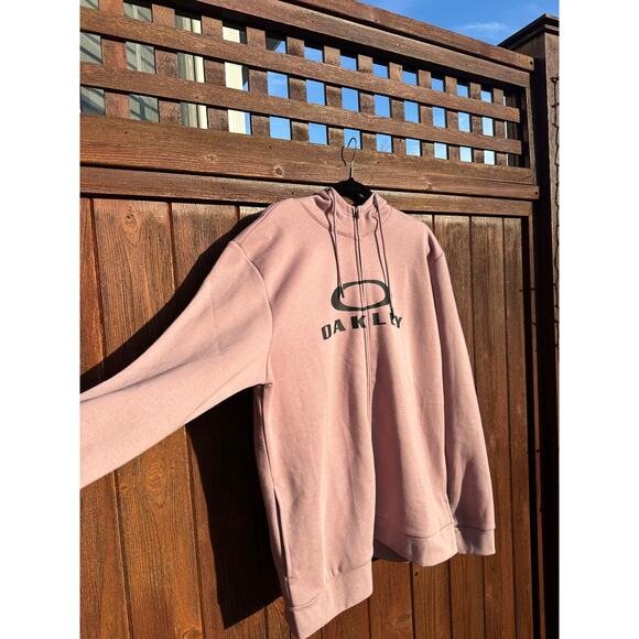 Oakley full-zip hooded sweatshirt New with tags (mauve pink) - Picture 1 of 5